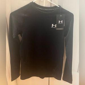 Boys Black Under Armour Coldgear Long Sleeve Shirt